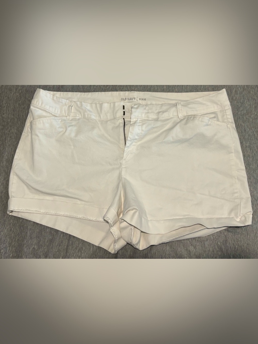 Old Navy White Pixie Shorts - Classic Stretch Cotton